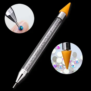 Dual End Ceara Pen Stras Selector de Stilou Dotting cu Ușurință Ridicarea Manichiura Știfturi 3D Decorare Unghii Selector de Instrumente Nail Art 4 Culori