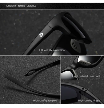 DUBERY Design de Brand pentru Bărbați ochelari de Soare Polarizat de Conducere Pescuit Nuante Reci de Moda Ochelari de Soare Pentru Barbati Oglindă Ochelari Ochelari de UV400