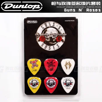 Dunlop GNR001 Guns N Roses Signatured Tortex Ponturi Chitara, 6-Alege din 1 Pachet, piesă de colecție