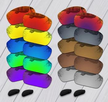 E. O. S Polarizate Îmbunătățită Lentile de Înlocuire & Negru Nas Tampoane pentru Oakley Cinci Pătrat ochelari de Soare - Alegere Multiplă