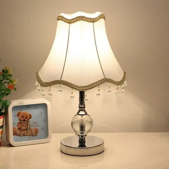 E27 Estompat LED Lămpi de Masă pentru Dormitor Decorațiuni de Cristal Lampă de Noptieră Lanterne de Masa Fata de Decorare Dormitor de Iluminat Interior