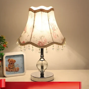 E27 Estompat LED Lămpi de Masă pentru Dormitor Decorațiuni de Cristal Lampă de Noptieră Lanterne de Masa Fata de Decorare Dormitor de Iluminat Interior
