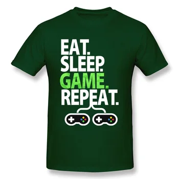 Eat SLEEP JOC REPET Z Unitate Tipărite Tricou Juca Scrisoare Controler PC Gamer din Bumbac Top T-shirt pentru Bărbați