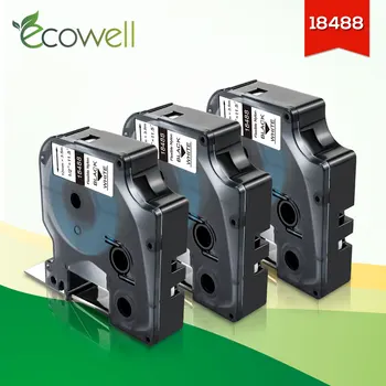 Ecowell Compatibil pentru Dymo Rhino Nylon Flexibil Eticheta Banda 12mm 18488 Industriale Banda pentru Dymo label maker 5000 6000 4200 5000