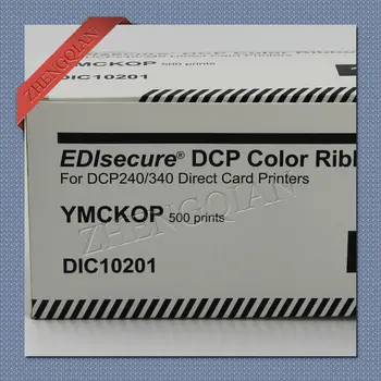 EDIsecure DIC10201 YMCKOP panglică de culoare muncă pe DCP240+și DCP340+ imprimanta