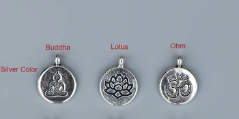 EDOTHALIA Culoare Argintie Lotus Buddha Farmecul Șirag de mărgele Mala Bratari Pentru Femei Fete 8MM Roz Margele Aventurin Yoga Brățară Bijuterii
