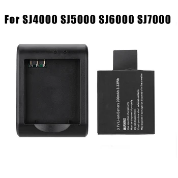 EKEN Baterie (PG1050 Baterii ) + Dual USB Încărcător Pentru SJCAM SJ4000 sj8000 sj9000 H9 H9R H8 H8R H8PRO SOOCOO C30 Camera de Sport