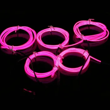 EL Wire 2,3 MM 10 Culori 50M 100M 200M Coarda Tub Cablu DIY Led Strip Lumina de Neon Flexibil Strălucire Decor Petrecere de Dans Evenimente Decor