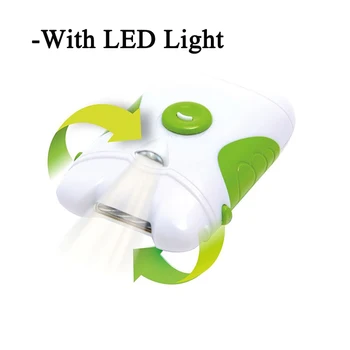 Electrice portabile de Tuns de Unghii mașină de Tuns de Unghii cu Lumina LED-uri de Unghii Manichiura Pedichiura Polisat Instrument