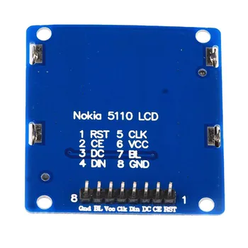 Electronice inteligente Modulul Lcd Monitor de Afișare Iluminare din spate Albastru Adaptor Pcb 84x48 Lcd pentru Nokia 5110 Ecran Pentru Arduino