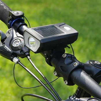 Energie solară de Biciclete Far Bicicleta Fata de Lumina USB Lanterna Reincarcabila Cu 3 Moduri de Ciclism Far cu Claxon