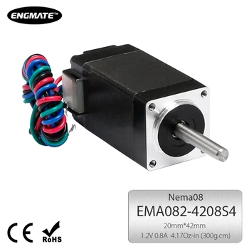 ENGMATE NEMA 08 Motor pas cu pas 300g.cm Bipolară 0.8 a pentru CNC cu Laser/Plasma Cutter EMA082-4208S4