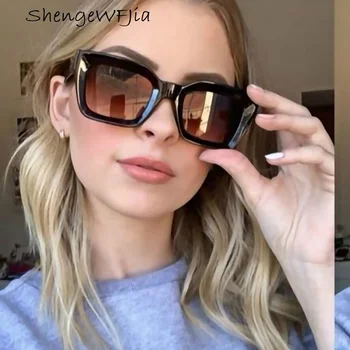 Epocă Pătrat ochelari de Soare Femei UV400 Retro Mare Designer de Mare Cadru Ochelari de Soare ochelari de soare Femei UV400 Ochelari