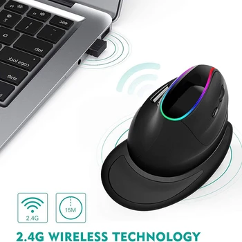 Ergonomie Verticale Mouse-ul Wireless Gaming Mouse Reîncărcabilă Rgb Led Backlit Parte Soareci de Calculator