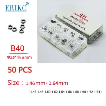 ERIKC 50PCS Injector Lamele B40 Oțel Ajustarea Șaibe Șaibe și Duză de Ajustare Șaibe Dimensiuni 1.46-1.64 mm pentru BOSCH