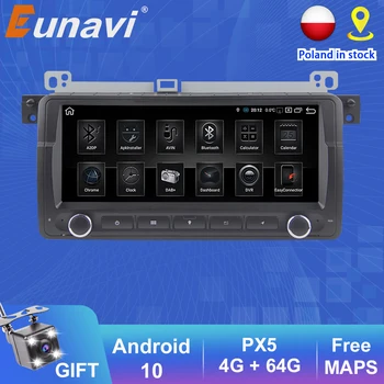 Eunavi 1din Android 10 Radio Auto Multimedia Player Pentru BMW E46 M3 Rover Seria 3 GPS-ul Audio HD Ecran DSP RDS Built-in Carplay BT