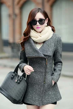 Europa de toamna iarna pentru femei jachete din lână haine de moda slim jachete paltoane casual cald uza plus dimensiune