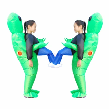 Extraterestru Verde Care Transportă Uman Adult Gonflabile Costumul Extraterestru Mascota Costum Cosplay Anime Echitatie Costum Pentru Femei Costum De Halloween