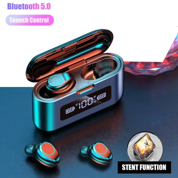 F9 Căști fără Fir Bluetooth Casti 5.1 TWS Mini HIFI In-Ear Sport Rularea de Jocuri setul cu Cască Suport iOS/Android Telefoane