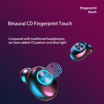 F9 Vânzare FIERBINTE Element TWS Bluetooth 5.1 Casti CD de Amprente Touch Stereo Wireless Casti Muzica Casti cu Incarcator Cutie