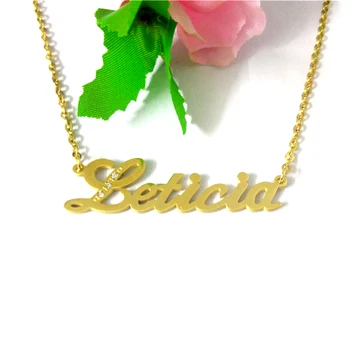 FairLadyHood Personaliza Nume Personalizat Colier Frumusețe Delicată De Aur Cravată Colier Scrisoare Coliere 