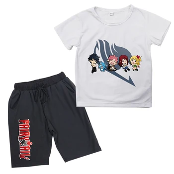 FAIRY TAIL Anime T Shirt Set Haine Baieti Tricou Copil T-Shirt Graphic Tee Camasa de Vara cu Maneci Scurte Anime Desene animate de Imprimare Tricou