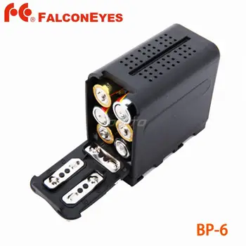 FALCON OCHII 6pcs Baterie AA Cazul Pack Putere ca NP-F970 pentru VIDEO cu LED-Panouri luminoase sau Monitor YN300 II,DV-160V/216V/112/96