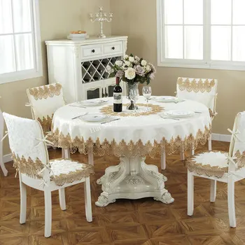 Față de Masă rotundă Pastorală capac de masă de Mese, fețe de masă Turnantă Pliere Acasă Broderie dantelă flori de casa prosop scaun de acoperire