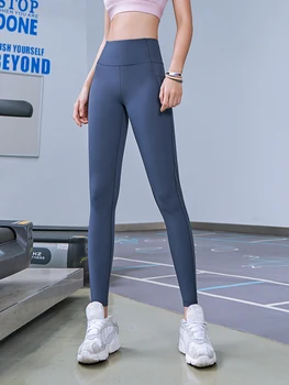 Față-verso periat pantaloni skinny feminin piersic hip fitness pantaloni de yoga purta plasă de mare waisted abdominale pantaloni de formare