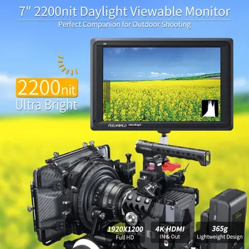 FEELWORLD FW279 7 Inch Ultra Luminoase 2200nit pe Teren Camera DSLR Monitor Full HD 1920x1200 4K Intrare HDMI Ieșire de Înaltă Luminozitate
