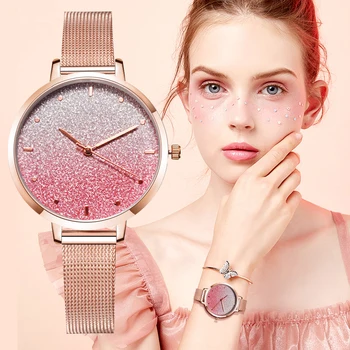 Femei Ceas de Lux de Moda de Iarna Noi Cerul Înstelat Femei Ochiurilor de Lumină și Subțire Casual Romantic Ceas Reloj Mujer Ceas 2020