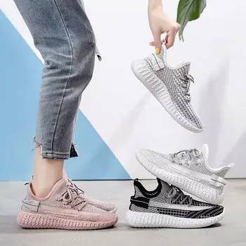 Femei de culoare schimbare de pantofi de sport 2020 primăvara și toamna noi de nucă de cocos pantofi de sex feminin elevii de zbor țesute plasă respirabil pantofi
