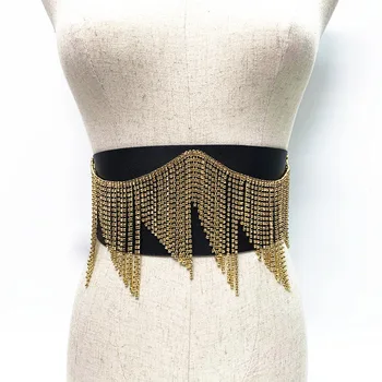 Femei de moda Centura de Lux Stras Stretch Design Rochie Talie Curele Slab centura Elastica Ceinture Cinturones Mujer DP59