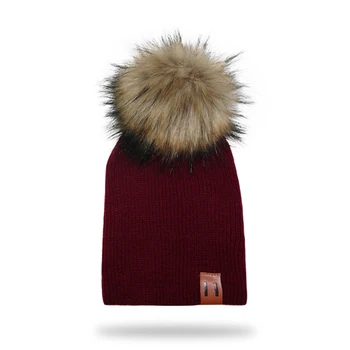 Femei Faux Raccoon Pălăria Pentru Femei de Iarna Capac de Croșetat Feminin Chelioși Și Căciuli