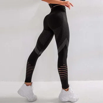 Femei fără Sudură Pantaloni de Yoga Elastic Talie Înaltă Compresie Colanti Sport Pantaloni Push-Up Sală de Fitness Legging de Funcționare îmbrăcăminte