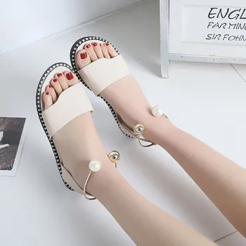 Femei Sandale de Moda Flip Flops 2020 Noua Moda de Vara la Roma Slip-On PU Non-alunecare Pantofi de Femeie Slide-uri Solid Casual Femei 35-40