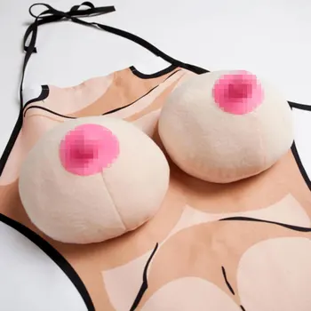 Femei Sexy Șorț Nou 3D Femeie Sân Gătit Șorțuri Amuzant Instrumente de Bucatarie