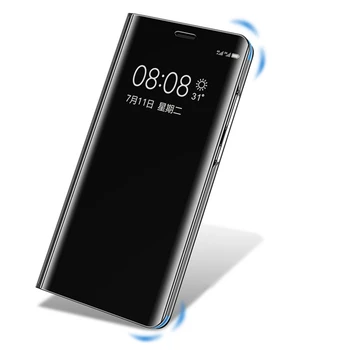 Fereastra De Vizualizare Clar Oglindă Flip Cover Pentru Samsung Galaxy S8 S9 Plus S7 S6 Edge Cip Inteligent Stea De Caz Pentru Samsung Note 8 9 Nota 5