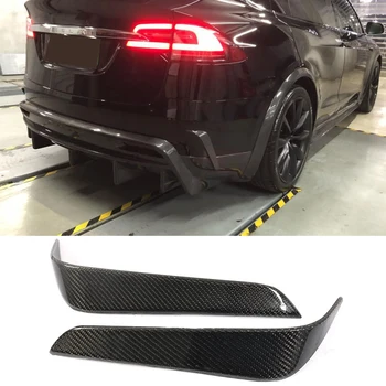 Fibra De Carbon Auto Bara Spate Aerisire Aripa Ornamente Pentru Tesla Model X 2016 - 2018 Sport Utility 4 Usi Bara Spate Repartitoare