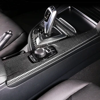 Fibra de Carbon Interioară a Schimbătorului de Viteze Capacul Cutiei de Tapiterie interior Stand Panou Decorare Autocolant pentru BMW 3 4 Seria 3GT F30 F31 F32 F34 F36