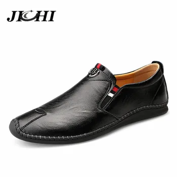 Fierbinte de Vânzare Pantofi pentru Bărbați Clasic Barbati din Piele Pantofi din Piele lucrate Manual Confortul Casual Pantofi pentru Bărbați Respirabil Slip-on Black Dimensiuni Mari 46
