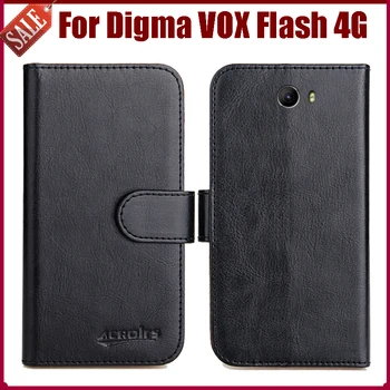 Fierbinte! Digma VOX Flash 4G Nou Caz de Sosire 6 Culori de Înaltă Calitate, Piele Flip Protective Cover Telefon Pentru Digma VOX Flash 4G Caz