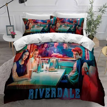Film de groază Riverdale 3d Set de lenjerie de Pat Duvet Cover Set Pernă Single Double Full, Regina King Size Decor Dormitor Lenjerie de Pat Seturi
