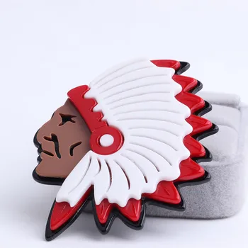 FishSheep Nou Acrilic Aborigen Figura Broșe Ace Pentru Femei Mare De Rășină Brosa Pin Rever Insigna Pălărie Guler Cadouri Bijuterii