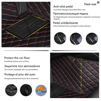 Flash mat piele auto covorase pentru Lifan X60 2011 2012 2013 Anii-2016 2017 2018 auto Personalizate picior Tampoane de automobile covor acoperă