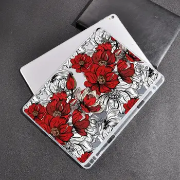 Flori de Trandafir Pentru iPad Pro 2020 Caz Tabletă Cu Stilou Slot Clar Capac Moale Cazuri 7-a Generație de iPad Mini Caz 1 2 3 Funda Aer 3
