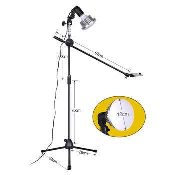 Foto Fotografice Telefon Studio Video Live Fotografiere Kit Reglabil 1,3 M de Podea Trepied Suport Stativ Boom Braț de 35W Lumina de Umplere cu LED-uri