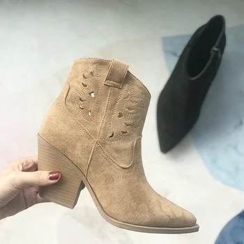 [fvfv] whosesale prcice 2020 noua moda fată drăguță pantofi Chelsea doamna cizme confortabil și casual sălbatice low-toc pantofi femei