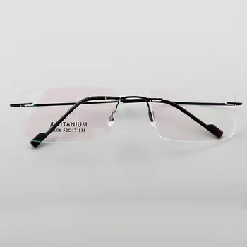 Fără rame din titan Pur Optice Rama de Ochelari lentile Transparente Bărbați Femei de Afaceri Ultraligh Moale Acetat de Ochelari Picioare 5006