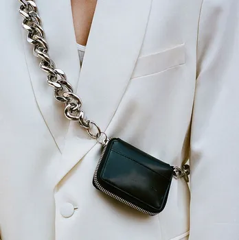 Genti pentru femei 2020 Dur lanț PU Clapa Singur Moda Solid Saci de Umăr geanta mini Nou sanii lux geanta de designer